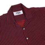 ZARA Men's Linen Half Sleeves Shirt - Maroon, Men's Shirts, Chase Value, Chase Value