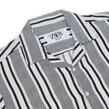 ZARA Men's Linen Half Sleeves Shirt - Grey, Men's Shirts, Chase Value, Chase Value