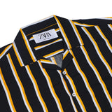 ZARA Men's Linen Half Sleeves Shirt - Black, Men's Shirts, Chase Value, Chase Value