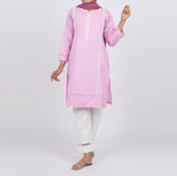Women's Embroidered Kurti - Tea Pink, Women Ready Kurtis, Chase Value, Chase Value