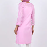Women's Embroidered Kurti - Tea Pink, Women Ready Kurtis, Chase Value, Chase Value