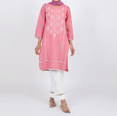 Women's Embroidered Kurti - Peach, Women Ready Kurtis, Chase Value, Chase Value