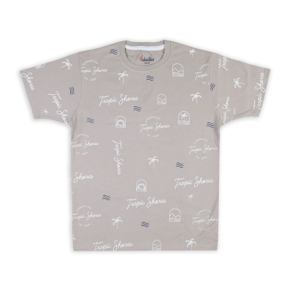Men's Half Sleeves T-Shirt - Grey, Men's T-Shirts & Polos, Chase Value, Chase Value
