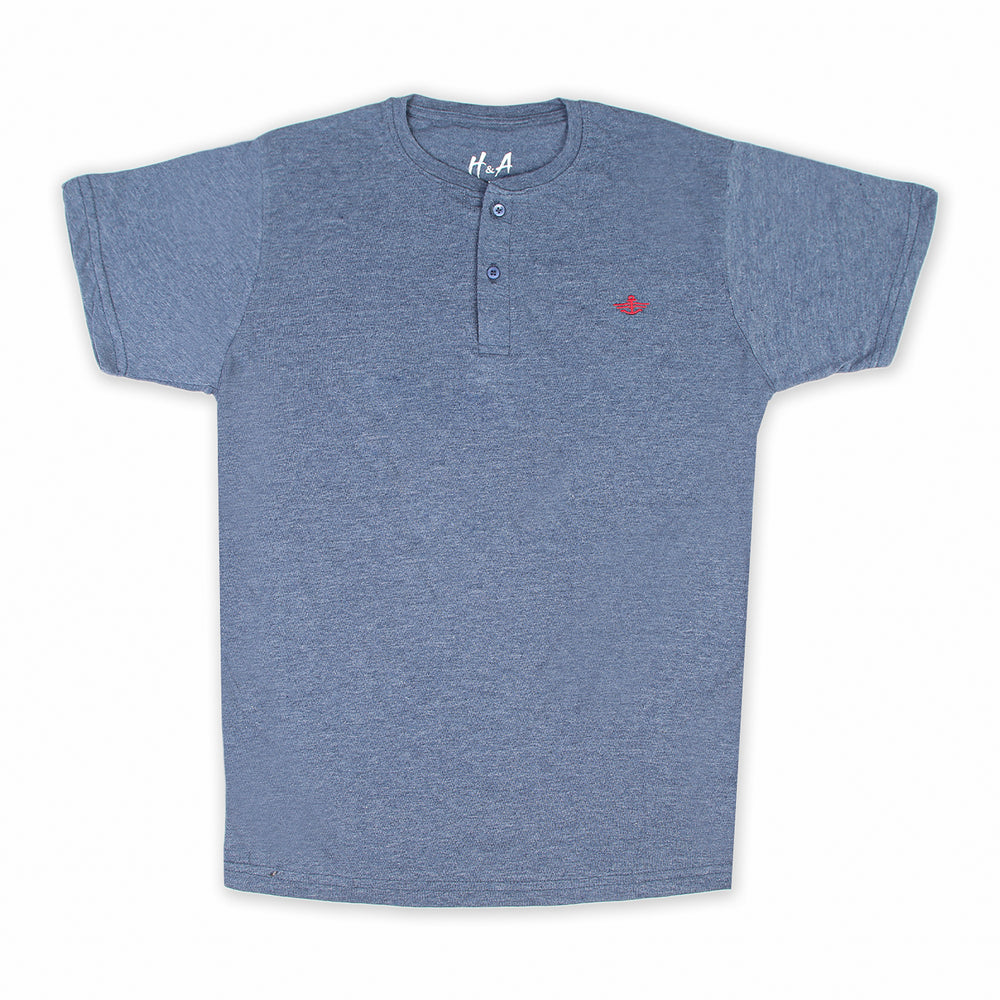 Men's Half sleeves T-Shirt - Denim Blue, Men's T-Shirts & Polos, Chase Value, Chase Value