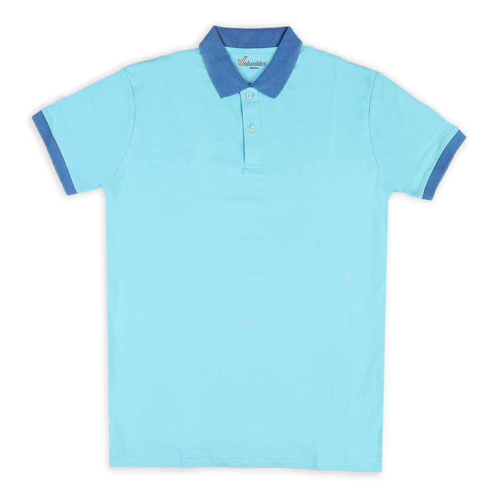 Men's Half sleeves T-Shirt - Sky Blue, Men's T-Shirts & Polos, Chase Value, Chase Value