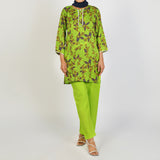Women's Printed 2Pcs Suit - Green, Women Shalwar Suits, Chase Value, Chase Value