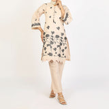 Women's Dorya 2Pcs Suit - Beige, Women Shalwar Suits, Chase Value, Chase Value