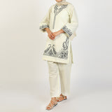 Women's Fancy 2Pcs Suit - White, Women Shalwar Suits, Chase Value, Chase Value