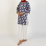 Women's Printed 2Pcs Suit - Blue, Women Shalwar Suits, Chase Value, Chase Value