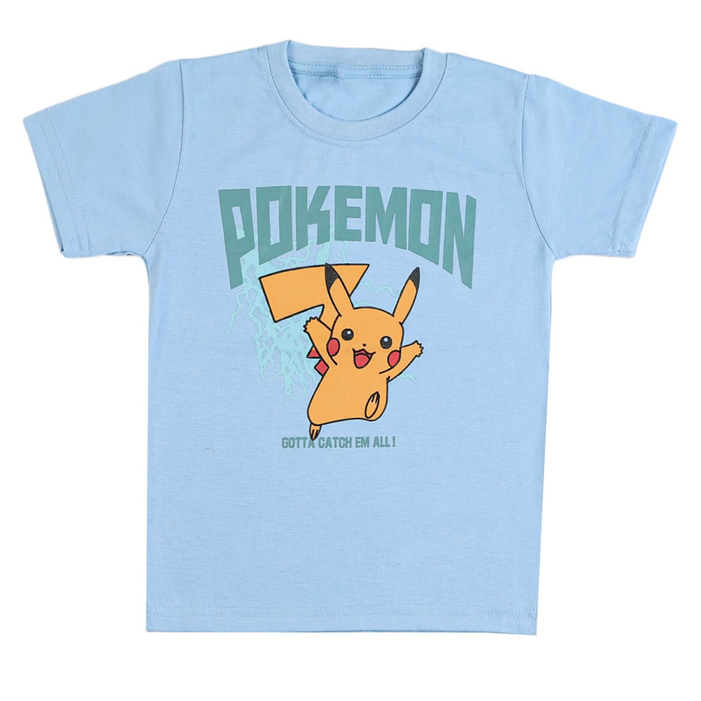 Boys Half Sleeves T-Shirt - Sky Blue, Boys T-Shirts, Chase Value, Chase Value