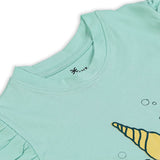 Eminent Girls Half Sleeves T-Shirt - Light Green, Girls T-Shirts, Eminent, Chase Value