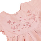 Girls Embroidered Frock - Peach, Girls Frocks, Chase Value, Chase Value