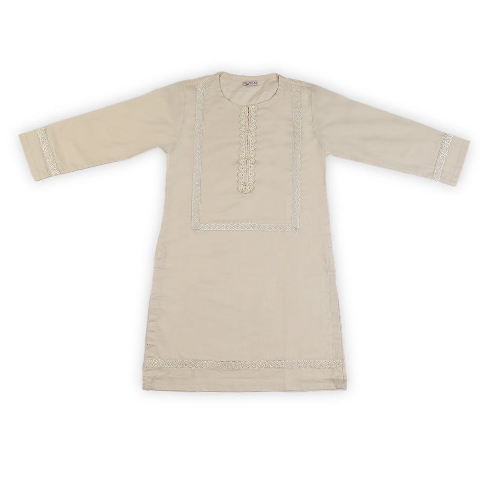 Girls Embriodered Kurti - Beige, Girls Kurti, Chase Value, Chase Value