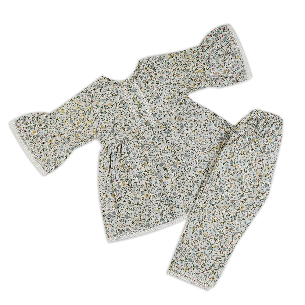 Girls Cotton Half Sleeves Suit - Green, Girls Suits, Chase Value, Chase Value