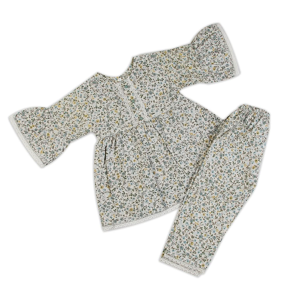 Girls Cotton Half Sleeves Suit - Green, Girls Suits, Chase Value, Chase Value