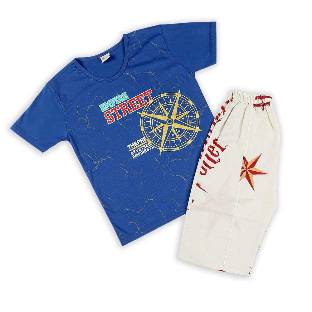 Boys Half Sleeves Short Suit - Blue, Boys Sets & Suits, Chase Value, Chase Value