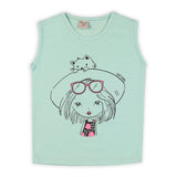 Girls Sando T-Shirt - Cyan, Girls Sando, Chase Value, Chase Value