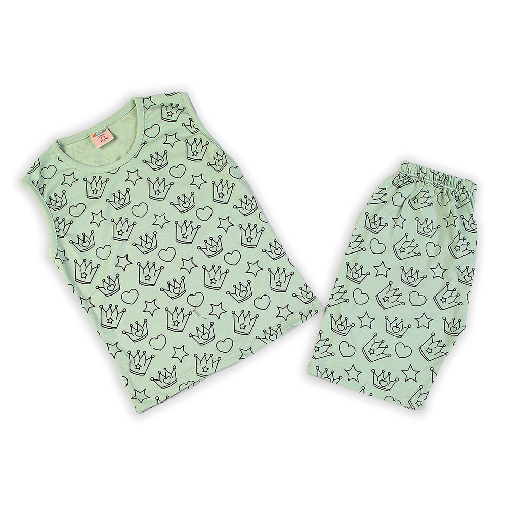 Girls Sando Suit - Cyan, Girls Suits, Chase Value, Chase Value