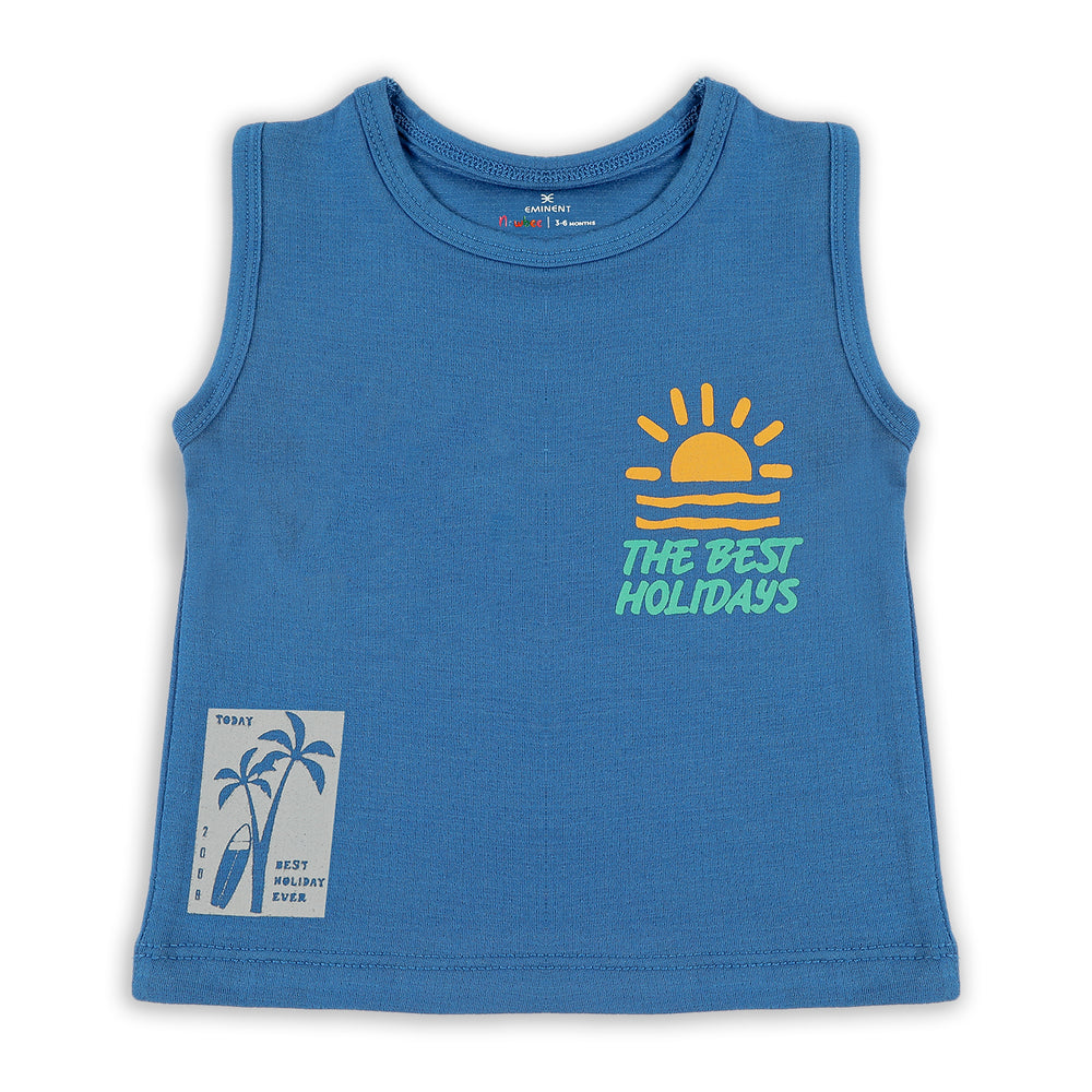 Eminent Newborn Boys Sando - Blue, Newborn Boys Shirts & T-Shirts, Eminent, Chase Value