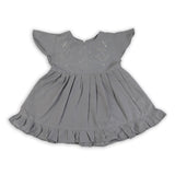 Girls Embrioded Frock - Grey, Girls Frocks, Chase Value, Chase Value