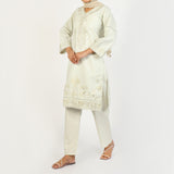 Women's Slub 2Pcs Suit - Pista, Women Shalwar Suits, Chase Value, Chase Value