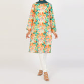 Women's Lawn Kurti - Green, Women Ready Kurtis, Chase Value, Chase Value