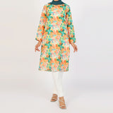Women's Lawn Kurti - Green, Women Ready Kurtis, Chase Value, Chase Value