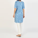 Women's Printed Kurti - Blue, Women Ready Kurtis, Chase Value, Chase Value