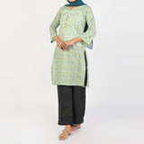 Women Cotton Printed Kurti – Light Green, Women Ready Kurtis, Chase Value, Chase Value