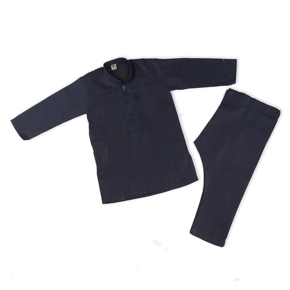 Boys Embroidered Shalwar Suit - Navy Blue, Boys Shalwar Kameez, Chase Value, Chase Value