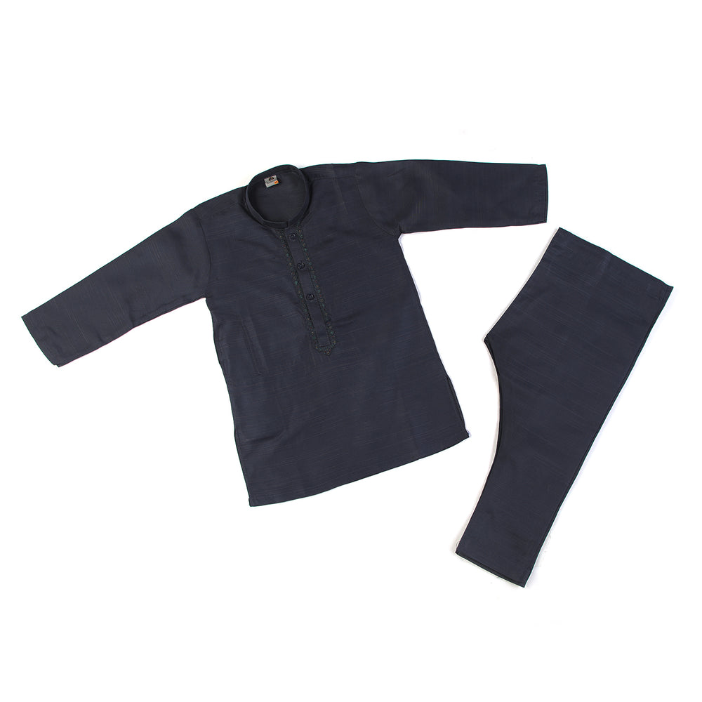 Boys Embroidered Shalwar Suit - Navy Blue, Boys Shalwar Kameez, Chase Value, Chase Value