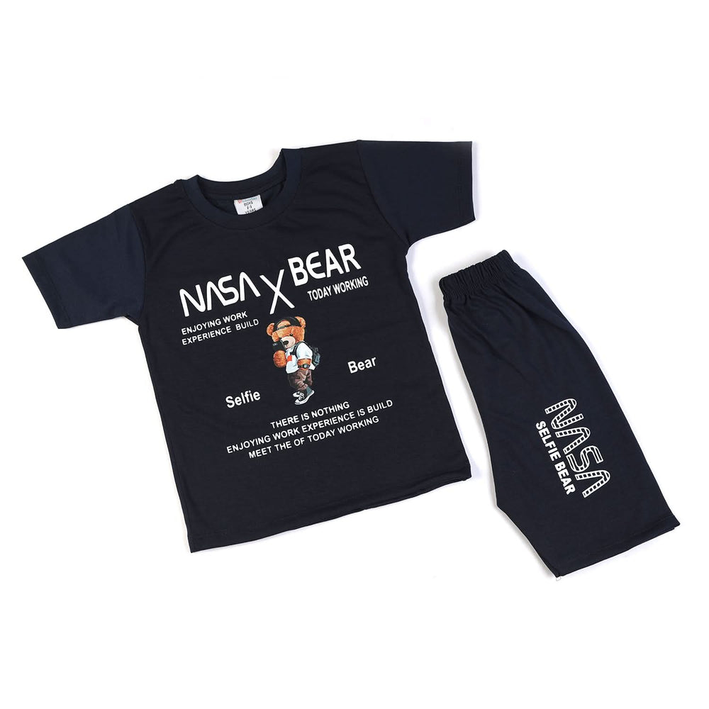 Boys Half Sleeves Suit - Navy Blue, Boys Sets & Suits, Chase Value, Chase Value