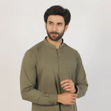 Eminent Men's Trim Fit Plain Shalwar Suits - Olive, Men's Shalwar Kameez, Eminent, Chase Value