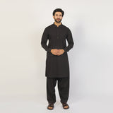 Eminent Men's Trim Fit Plain Shalwar Suits - Black Frost, Men's Shalwar Kameez, Eminent, Chase Value