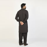 Eminent Men's Trim Fit Plain Shalwar Suits - Black Frost, Men's Shalwar Kameez, Eminent, Chase Value