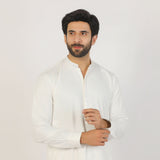 Eminent Men's Trim Fit Embroidered Shalwar Suit - White, Men's Shalwar Kameez, Eminent, Chase Value