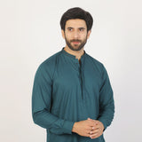 Eminent Men's Trim Fit Embroidered Shalwar Suit - Green, Men's Shalwar Kameez, Eminent, Chase Value