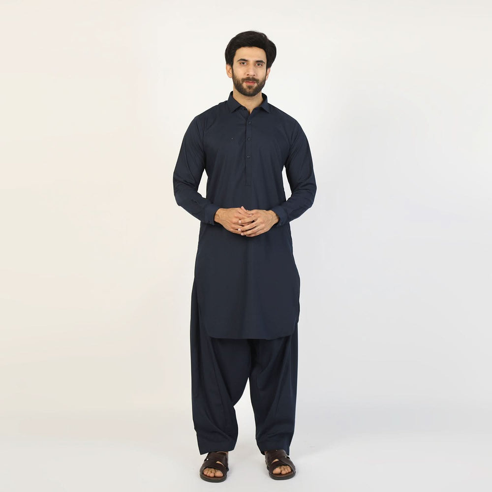 Eminent Men's Kameez Shalwar Plain Suit - Navy Blue, Men's Shalwar Kameez, Eminent, Chase Value