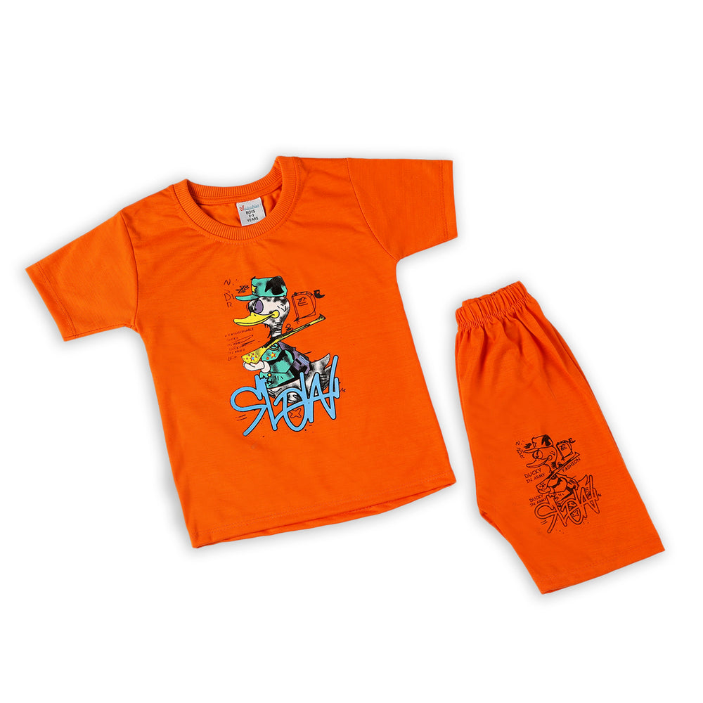 Boys Half Sleeves Suit - Orange, Boys Sets & Suits, Chase Value, Chase Value