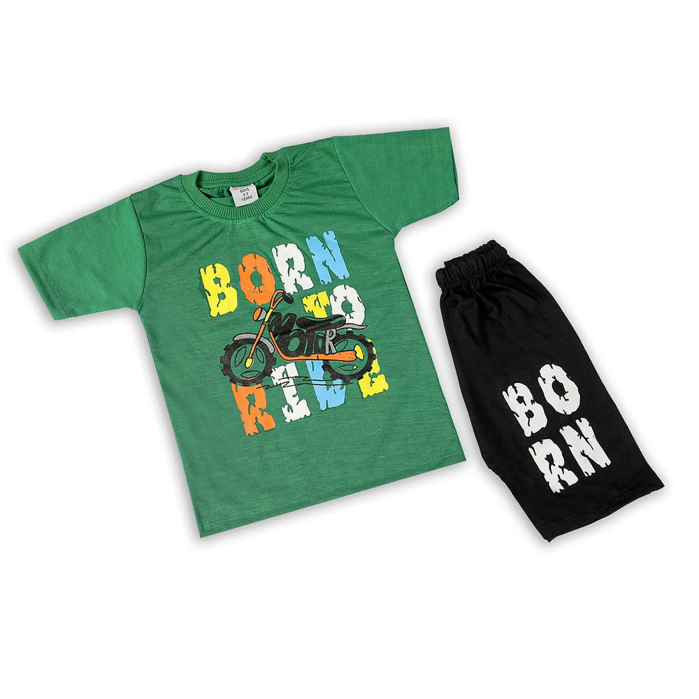 Boys Half Sleeves Suit - Green, Boys Sets & Suits, Chase Value, Chase Value