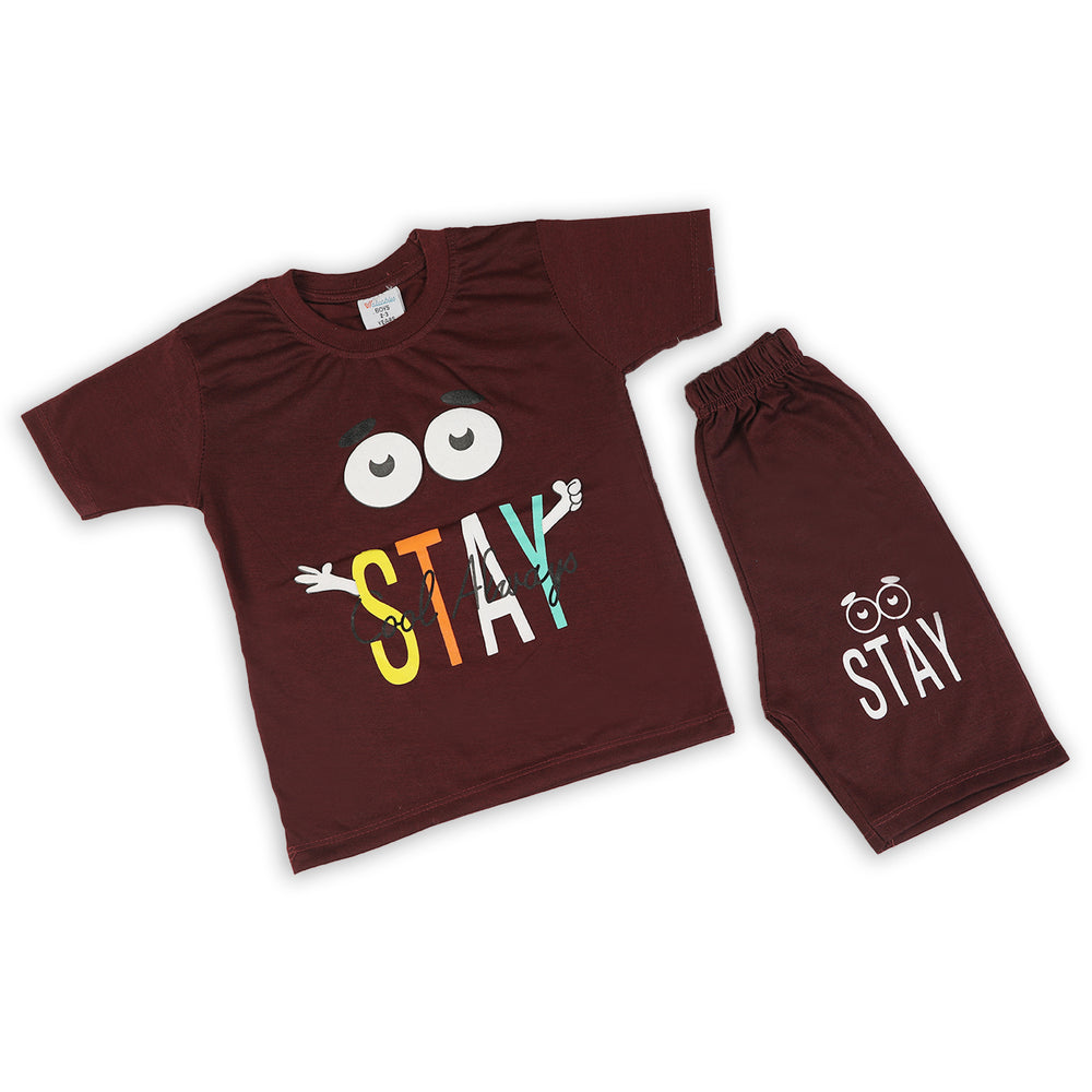 Boys Half Sleeves Suit - Maroon, Boys Sets & Suits, Chase Value, Chase Value