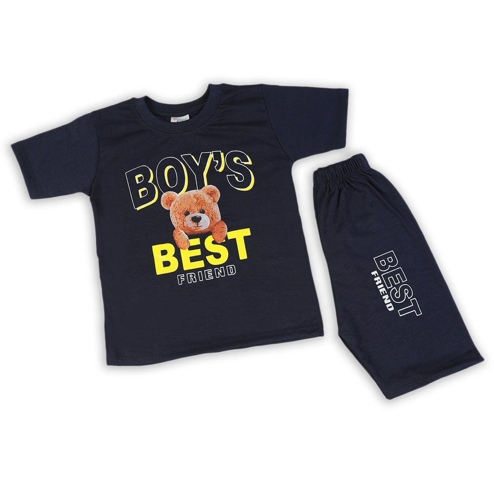 Boys Half Sleeves Suit - Navy Blue, Boys Sets & Suits, Chase Value, Chase Value