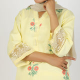 Women's Dobbi 2Pcs Suit - Lemon, Women Shalwar Suits, Chase Value, Chase Value