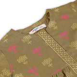 Girls 2 Pcs Cotton Shalwar Suit - Olive, Girls Shalwar Kameez, Chase Value, Chase Value