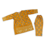 Girls 2 Pcs Cotton Shalwar Suit - Mustard, Girls Shalwar Kameez, Chase Value, Chase Value