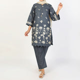Women's Dorya 2Pcs Suit - Dark Grey, Women Shalwar Suits, Chase Value, Chase Value