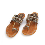 Eminent Women's Leather Kolhapuri Slipper - Brown, Women Slippers, Eminent, Chase Value