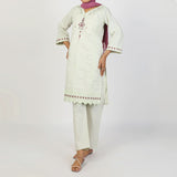 Women's Slub 2Pcs Suit - Light Green, Women Shalwar Suits, Chase Value, Chase Value