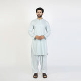 Men's Slim Fit Shalwar Suit - Aqua, Men's Shalwar Kameez, Chase Value, Chase Value
