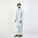 Men's Slim Fit Shalwar Suit - Aqua, Men's Shalwar Kameez, Chase Value, Chase Value